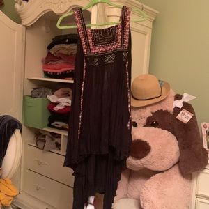 Free People Black High Low dress with Ties in Back, Small!